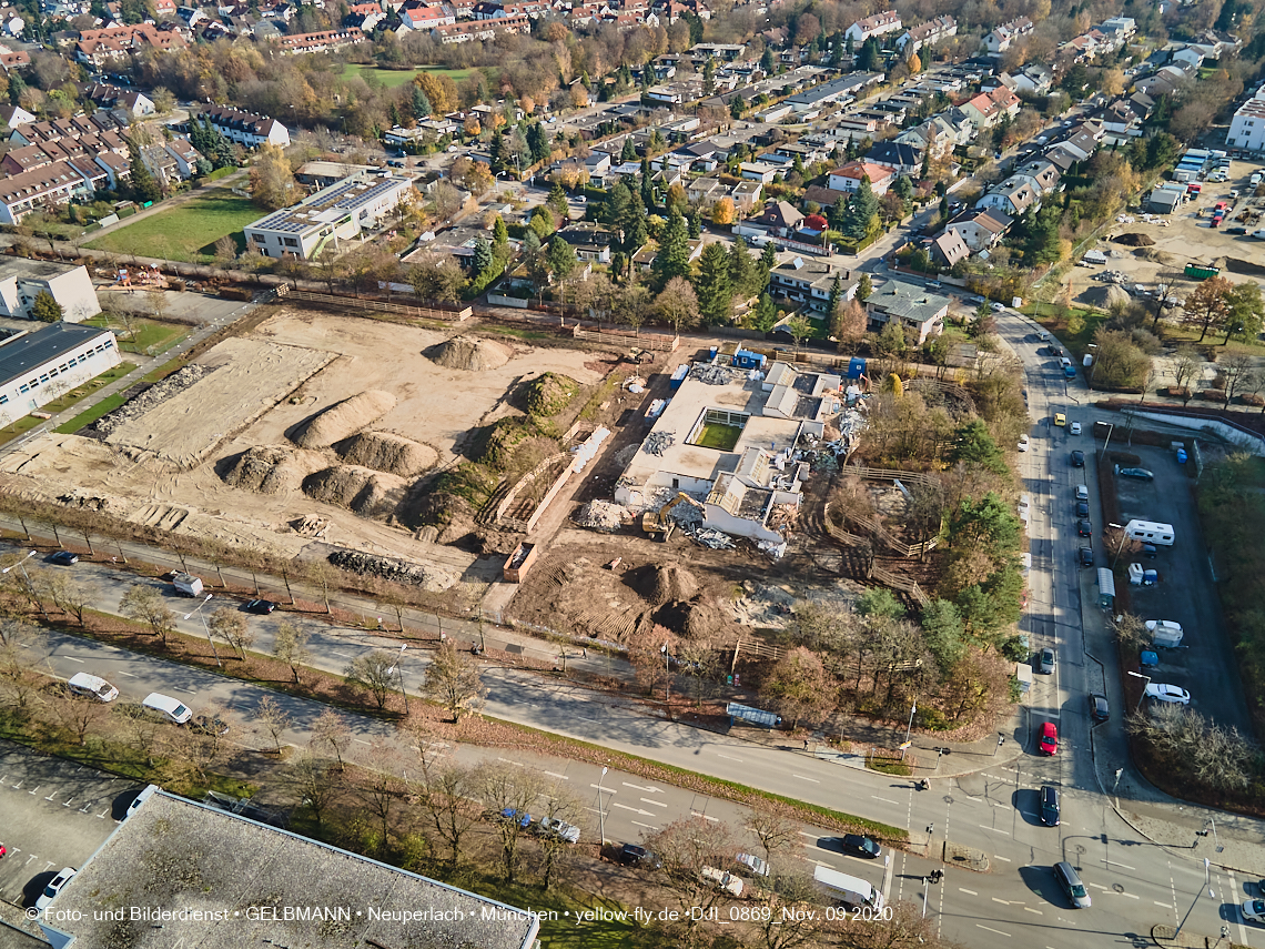 09.11.2020 - Baustelle der neuen Grundschule am Karl-Marx-Ring in Neuperlach